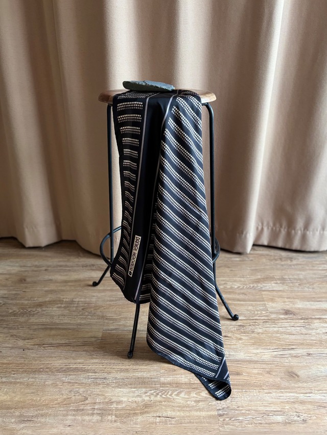geometric stripe silk scarf-5153-8