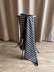 geometric stripe silk scarf-5153-8