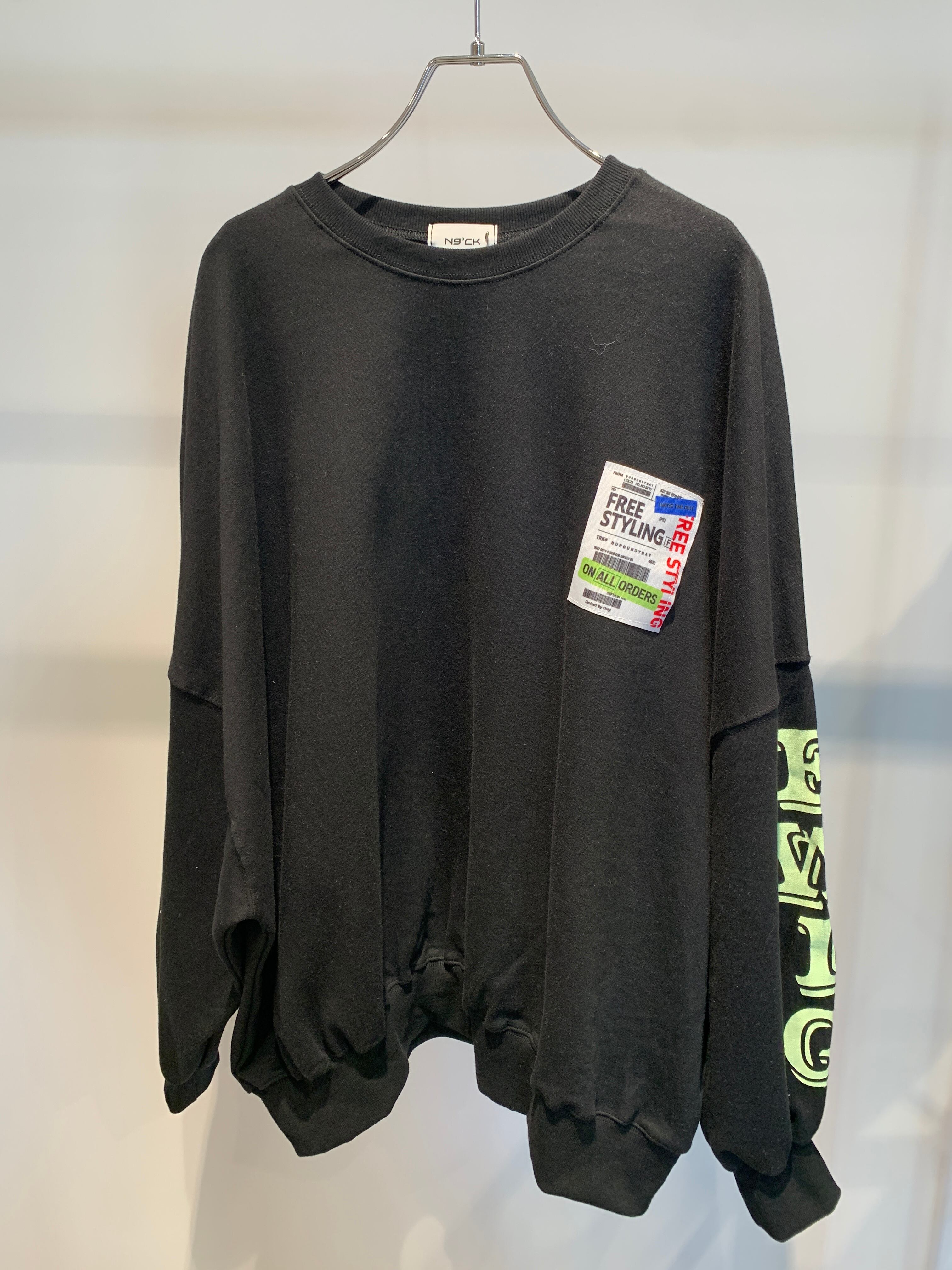 back print over size long T-shirt