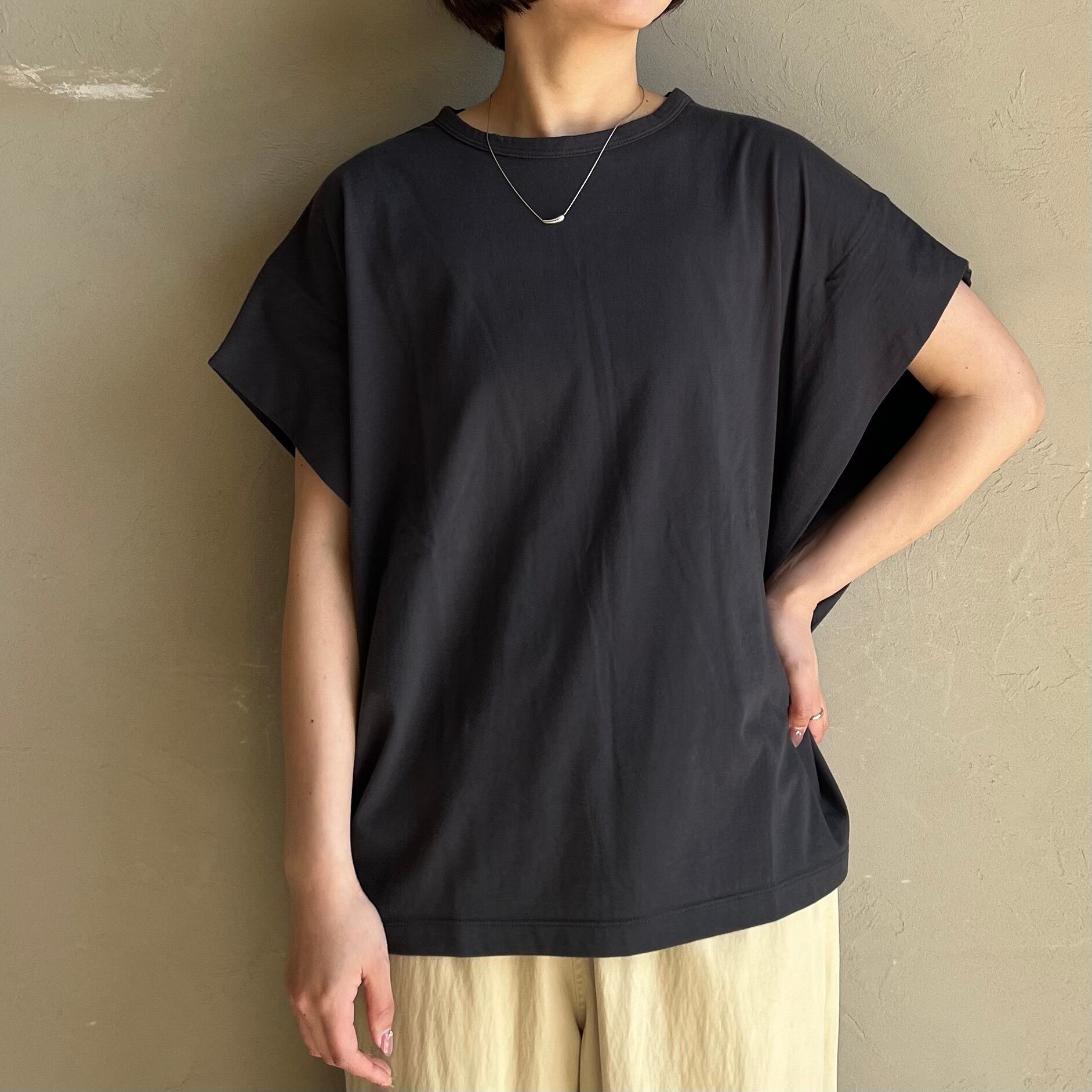 【 siro de labonte 】highgauge cotton tuck sleeve T