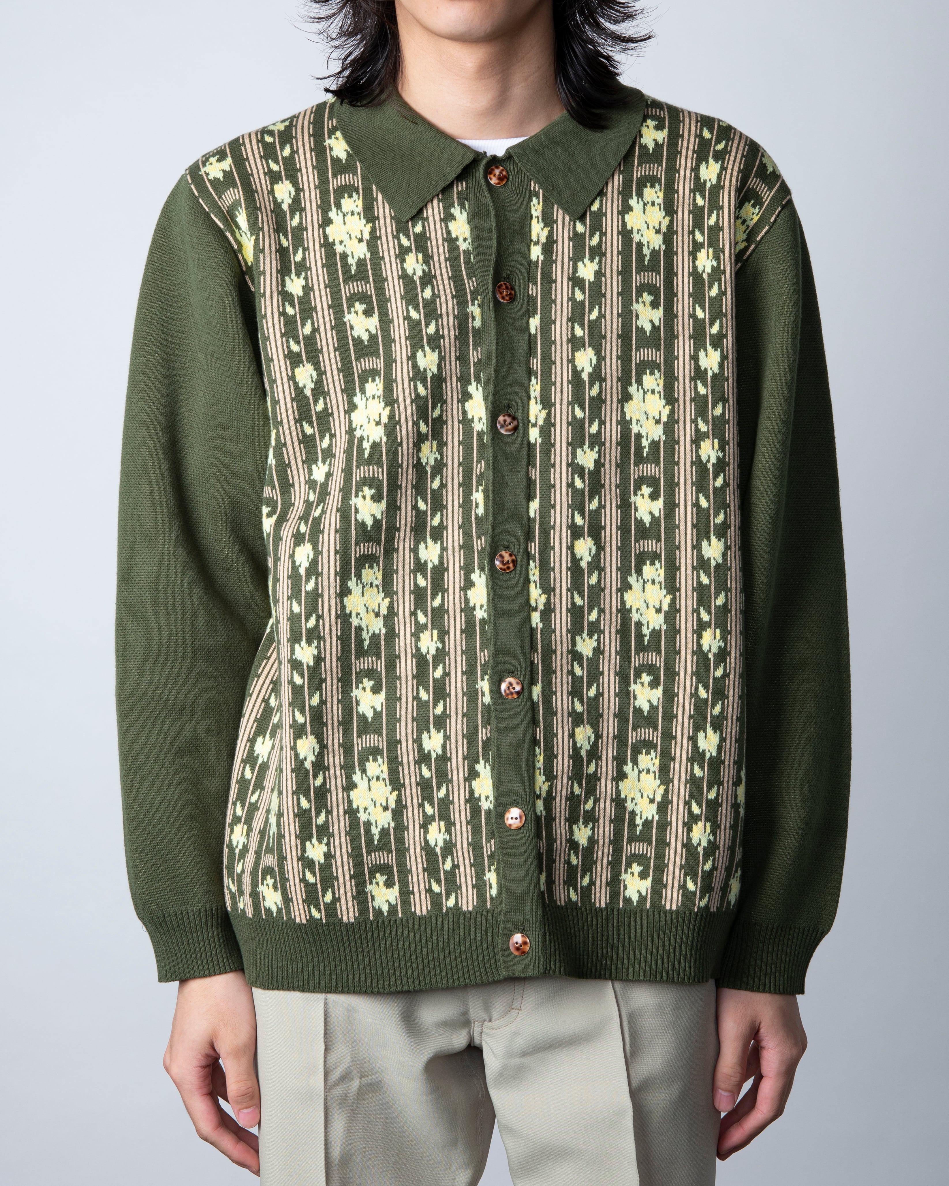 TTT MSW | Flower Jacquard knit cardigan | www.innoveering.net