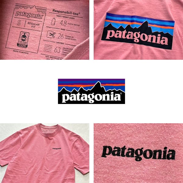 1点物◇パタゴニアPatagoniaバックプリントくすみピンクTシャツ古着