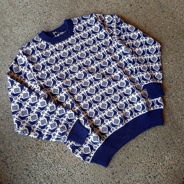 鳥柄セーター used [212127]