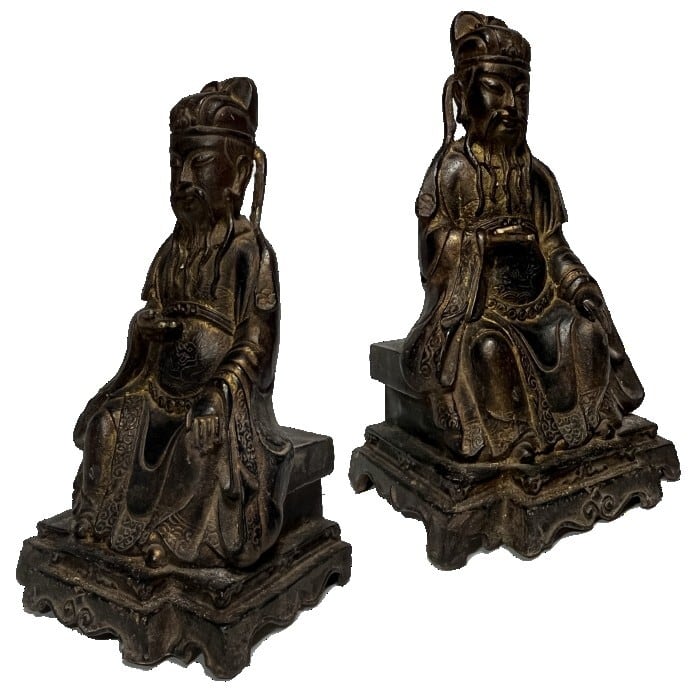 仏像A 文財神 比干 仏様 銅像 仏教 孔子 仏具 アンティーク風 中国風