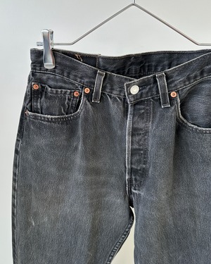 -Levi's- Vintage 90s W32L34 501 Black Denim Pants made in USA