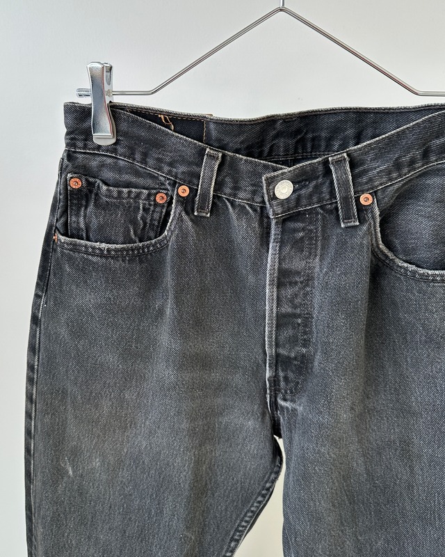 -Levi's- Vintage 90s W32L34 501 Black Denim Pants made in USA