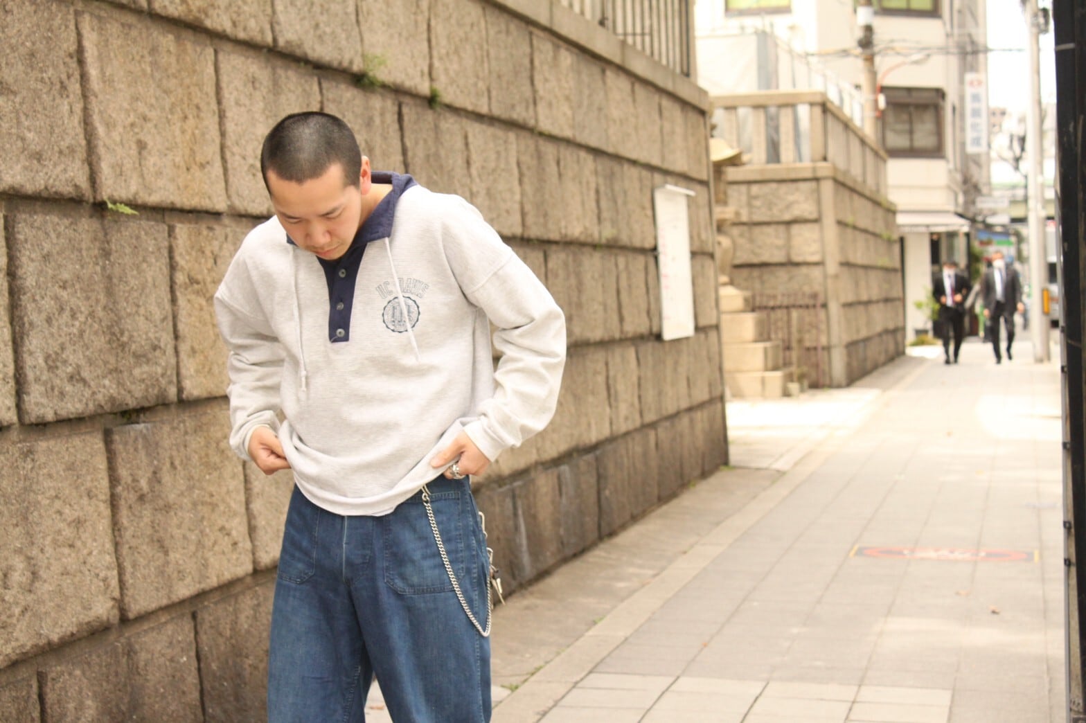 80s University Place Pullover Sweat USA製
