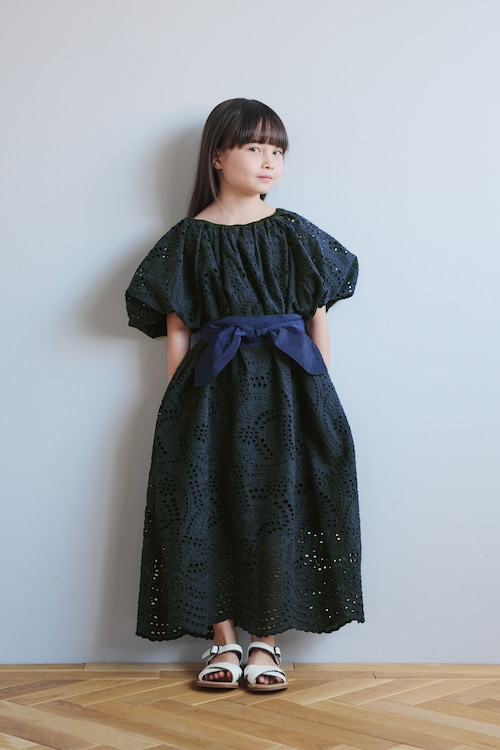 LANIKAI  LACE KIDS DRESS	 MIDNIGHTBLUE 1Y-6Y