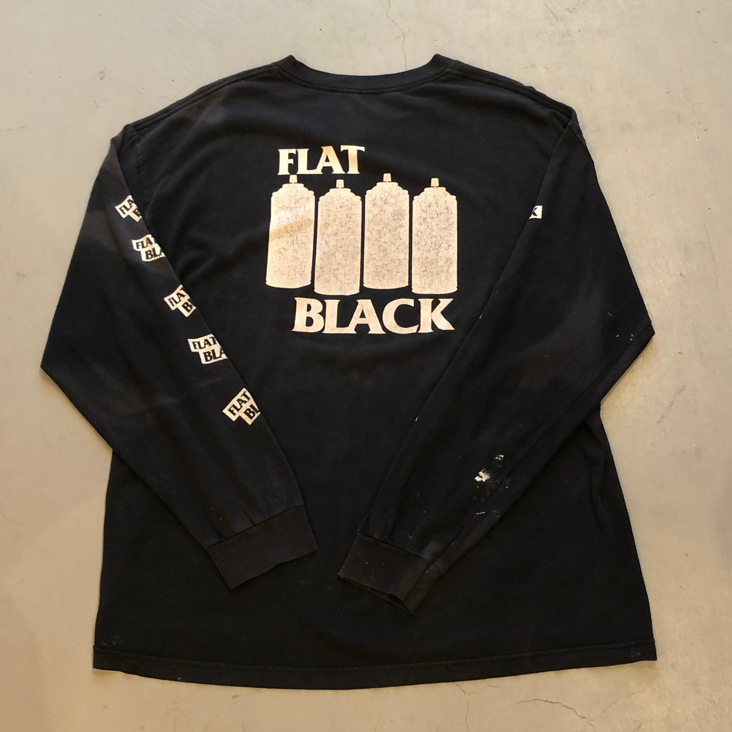 00s〜 BLACK FLAG parody “FLAT BLACK” L/S t-shirt【高円寺店 
