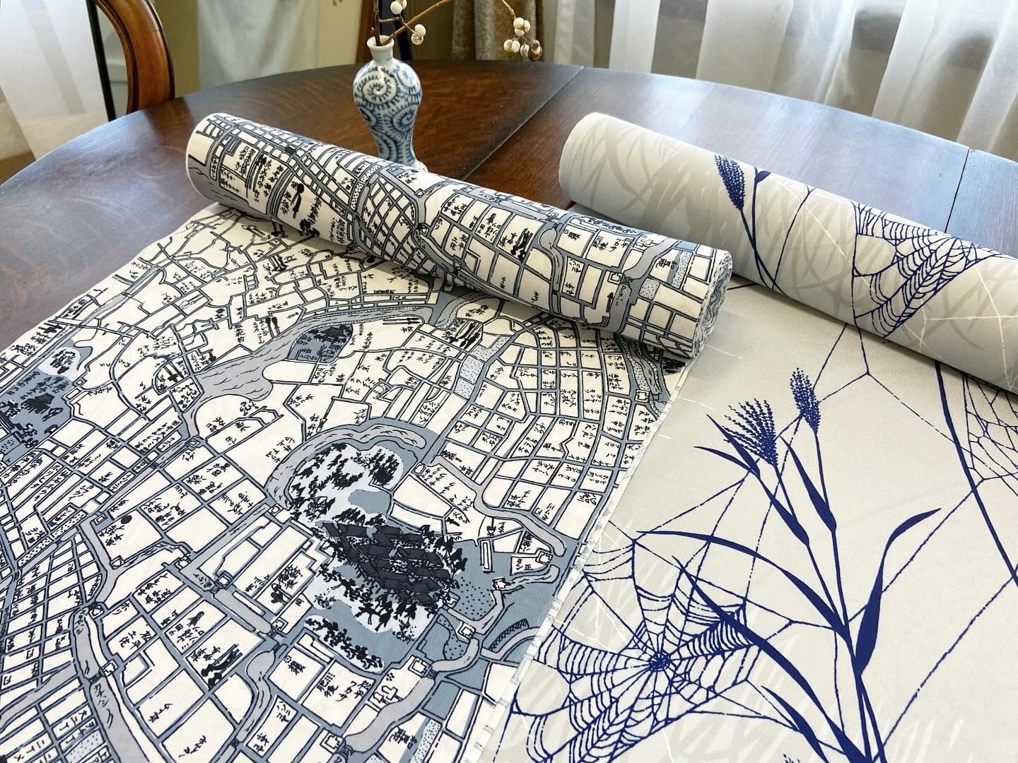 洗える長襦袢【撫松庵】古地図 | ウスキ呉服店