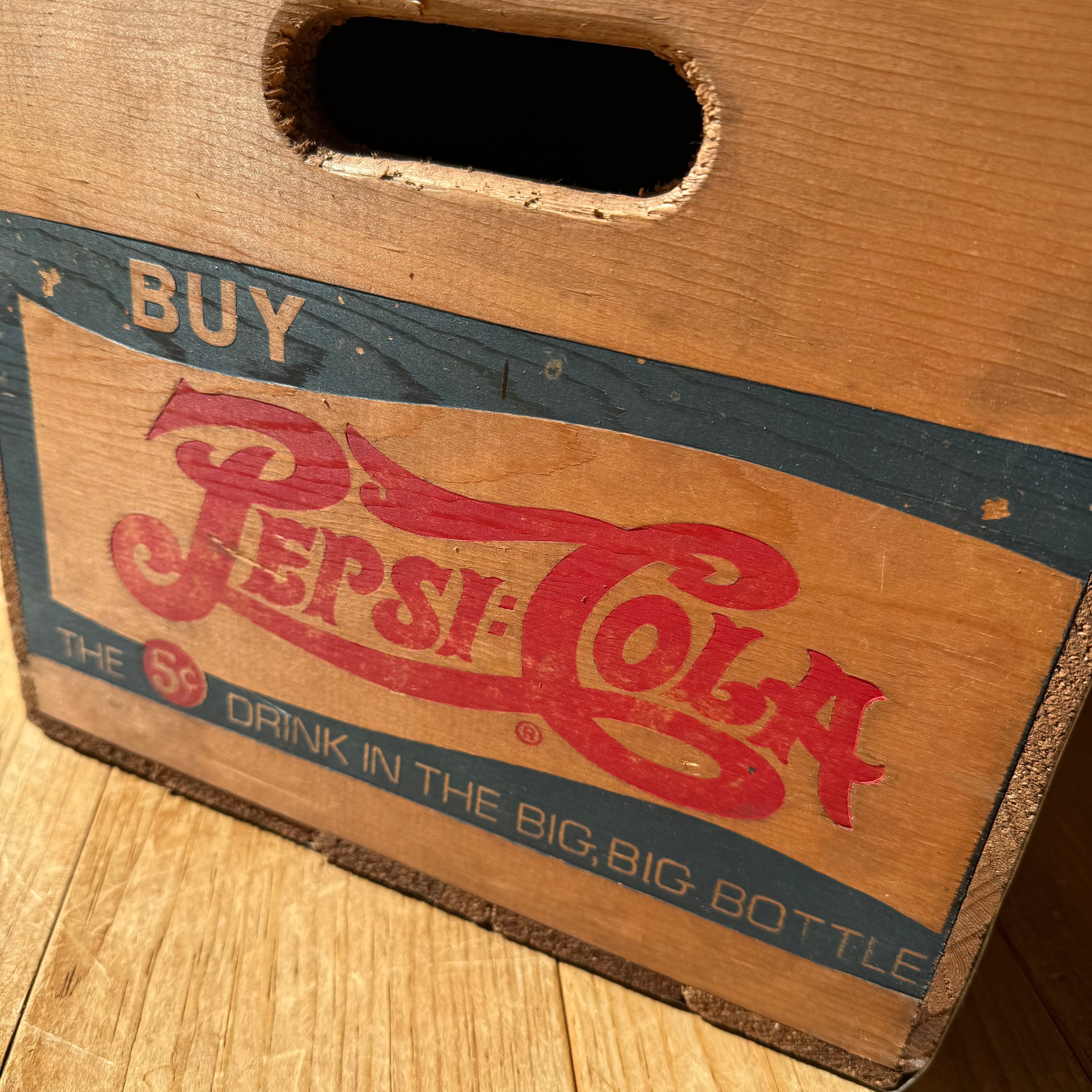 Vintage Pepsi Cola Wood Box 木箱 ペプシコーラ 収納 ディスプレイ