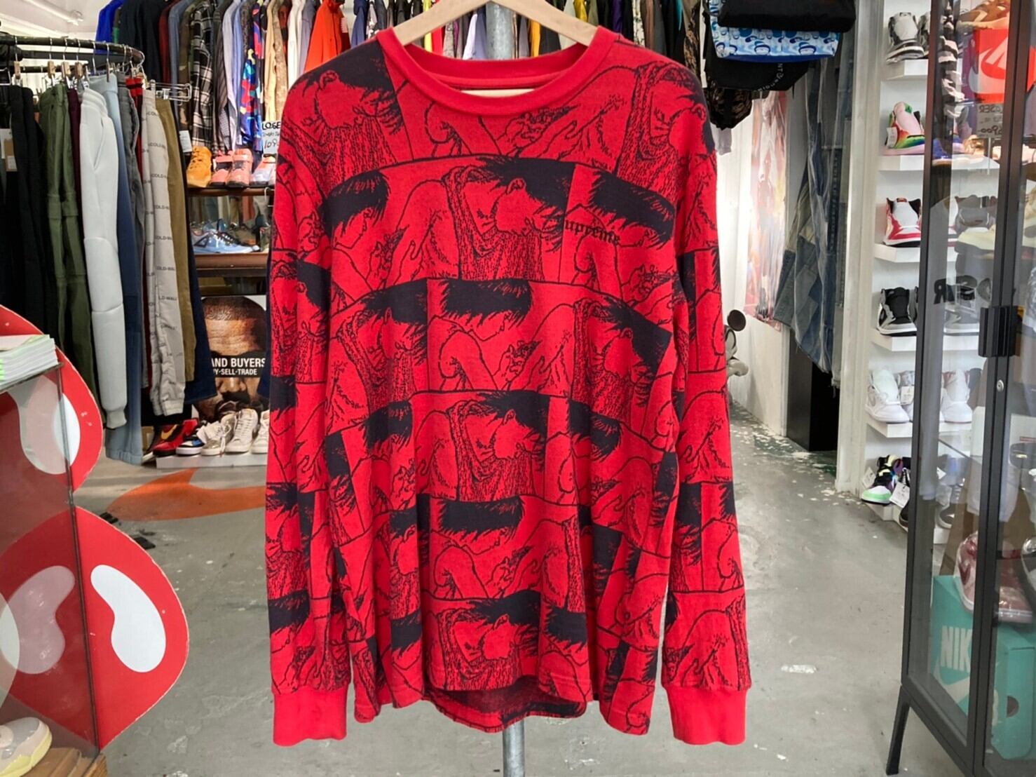 Supreme AKIRA SYRINGE JACQUARD LS TOP RED MEDIUM KB2817 | BRAND 