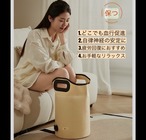 折りたたみ式フットバスバケツ 深型 保温 断熱構造 ふくらはぎまで浸かれる 自宅用ポータブル足湯バケツ マッサージ効果 血行促進 疲労回復 リラックスに最適