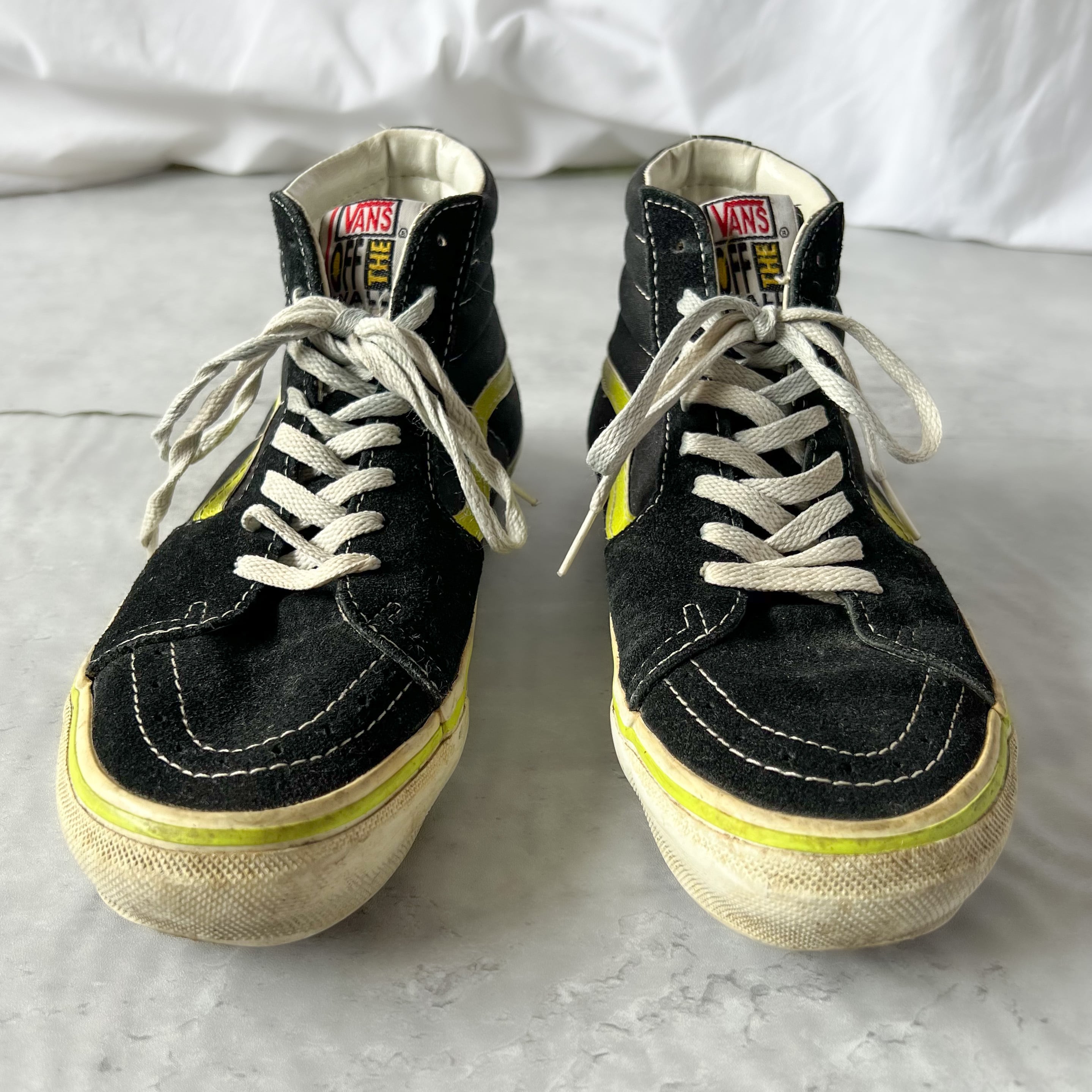 90s USA VANS Sk8-Hi black×yellow ヴィンテージ