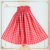 フラダンス 衣装 パウスカート レッド系 ホワイト系 ツーカラー チェック柄 シングル シンプル かわいい 華やか 鮮やか 明るい 目を引く 赤 白 ハワイアン アロハ ハワイアンプリント フラ ダンス レッスン 練習 キュート ダンス衣装 おしゃれ