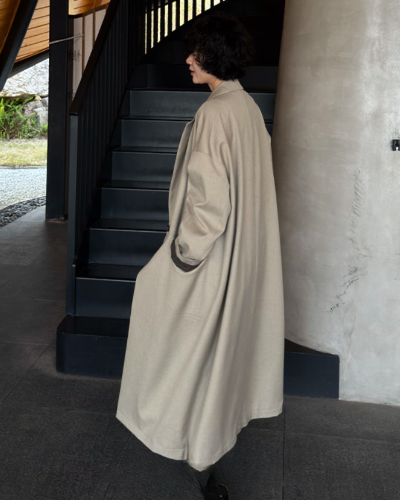 オーバーシルエット ロングコート