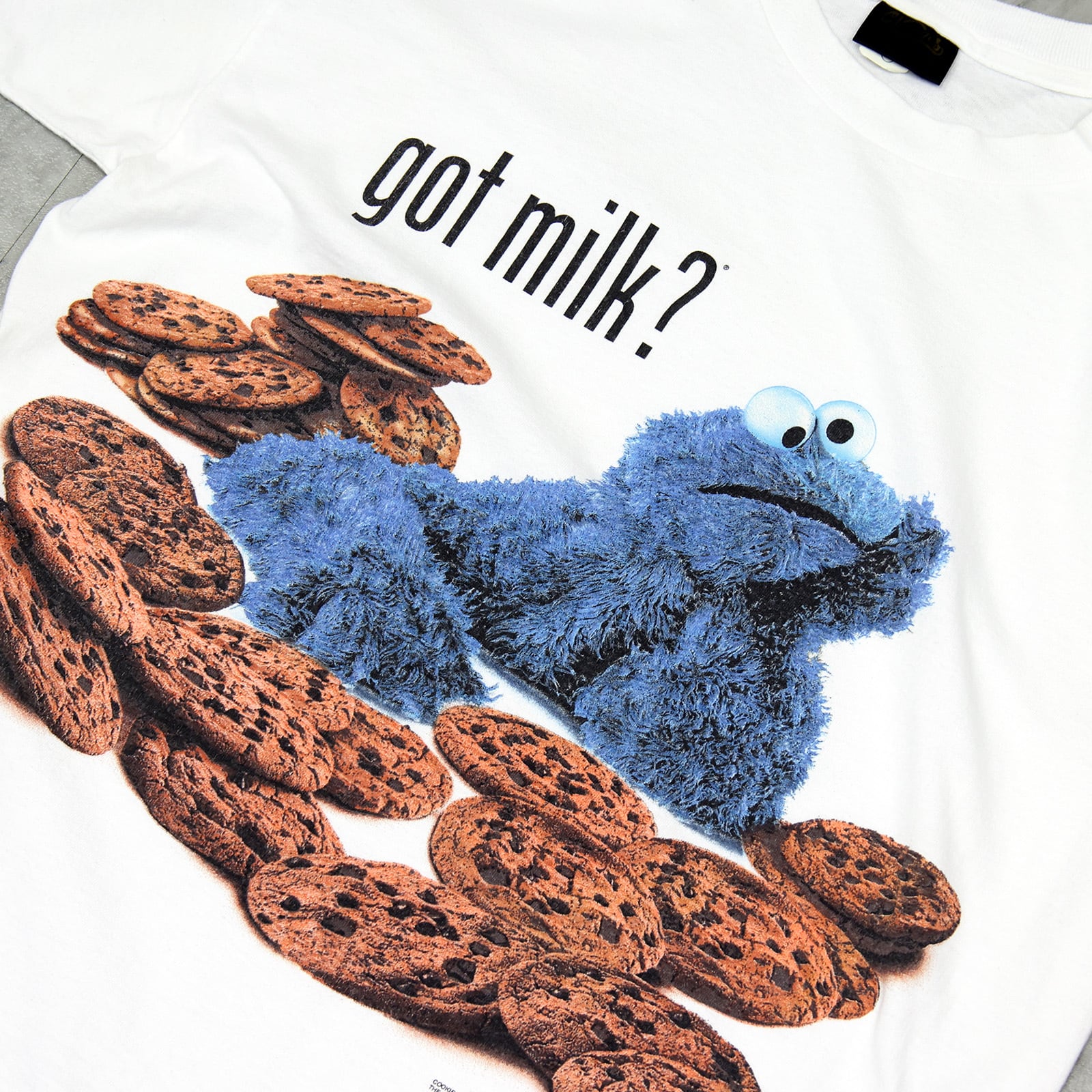 1997 Sesame Street “Cookie Monster / got milk?” Parody T-Shirt
