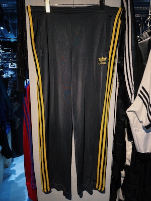 【D4C】Vintage 00's ”adidas” Yellow Line Black Track Pants