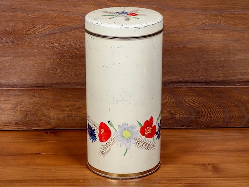 【Vintage】オランダ 麦と花柄 ラスク TIN缶 /b073_7