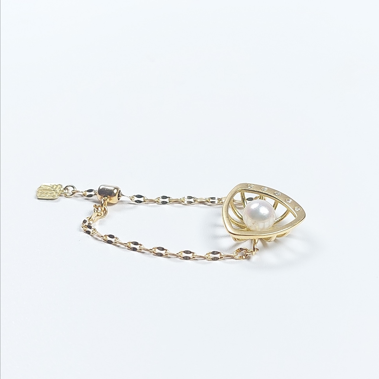 K18 Utopara Diamond Chain Ring