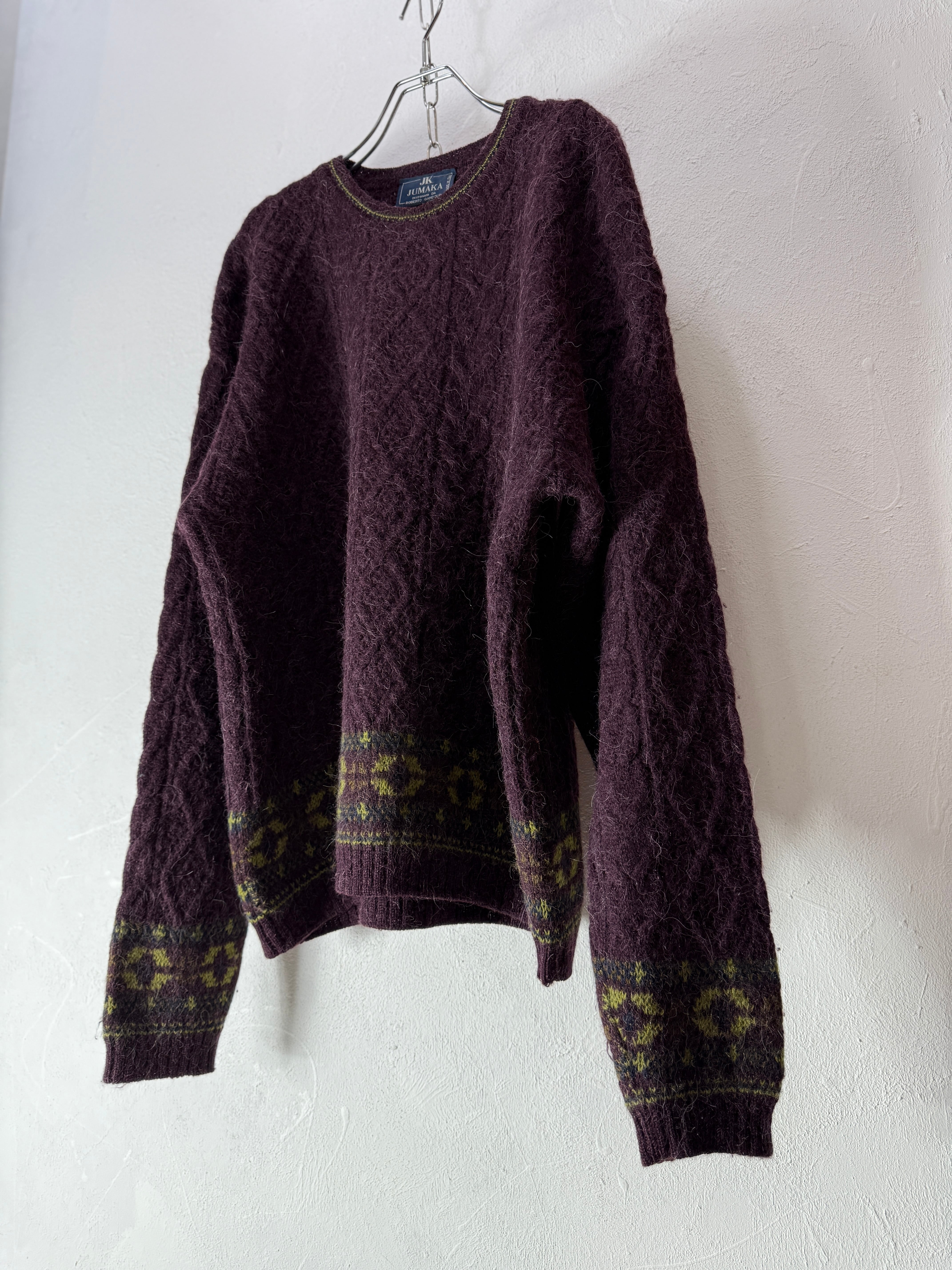 Italy Made 80〜90’s Alpaca-Blend Purple Knit