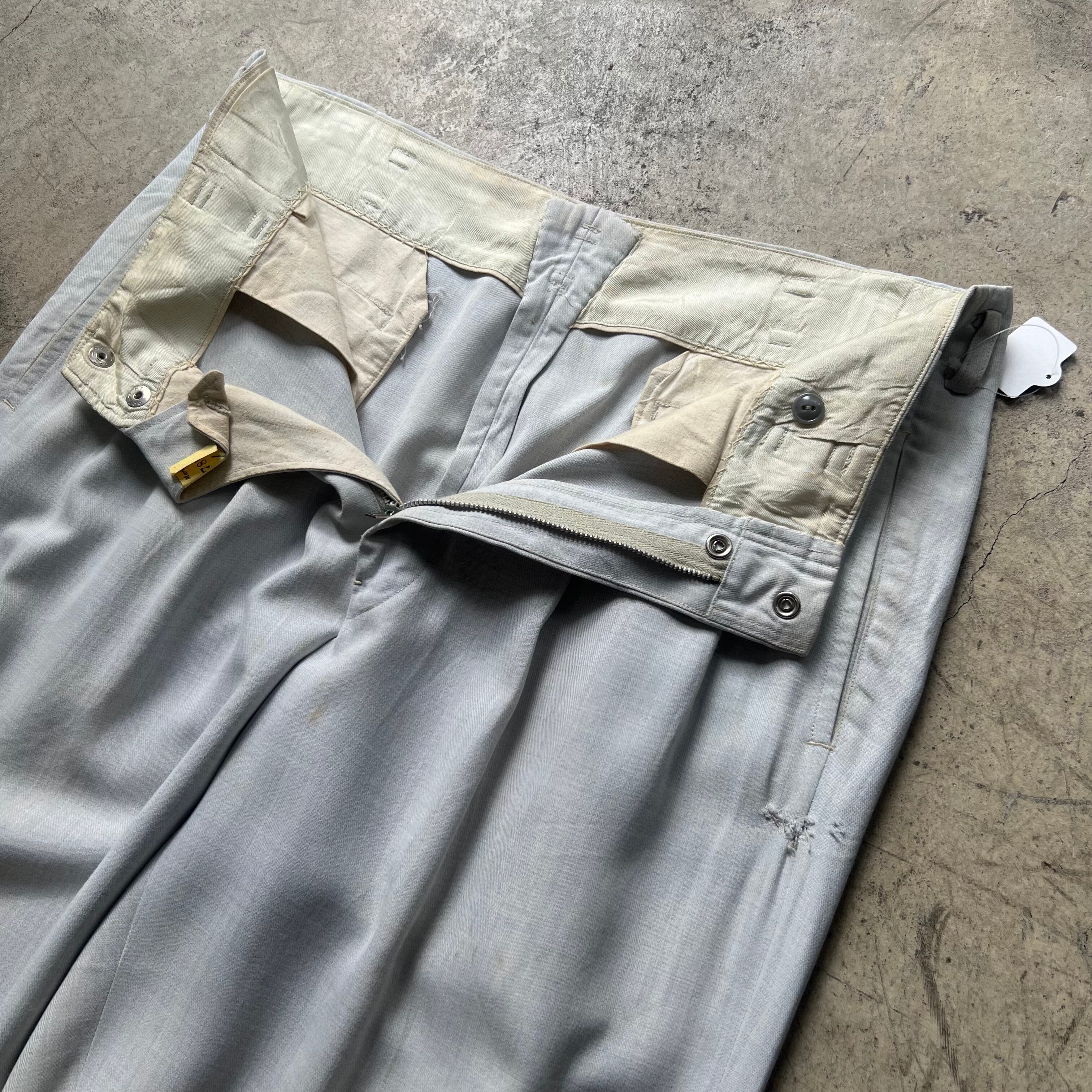 k*n様 60's rayon slacks 50-60s Vintage rayon×cotton wide slacks W34L32 | MASEA