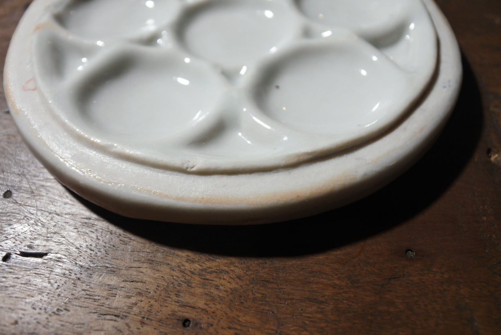 三川内焼 平戸焼 菊皿 梅皿 塗料皿 絵具 パレット ヴィンテージ 陶磁器