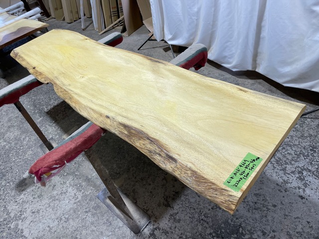 モンキーポッド9669　一枚板無垢 乾燥材　2220ｘ420-470-460ｘ40mm カウンター　センターテーブル　ダイニングテーブル