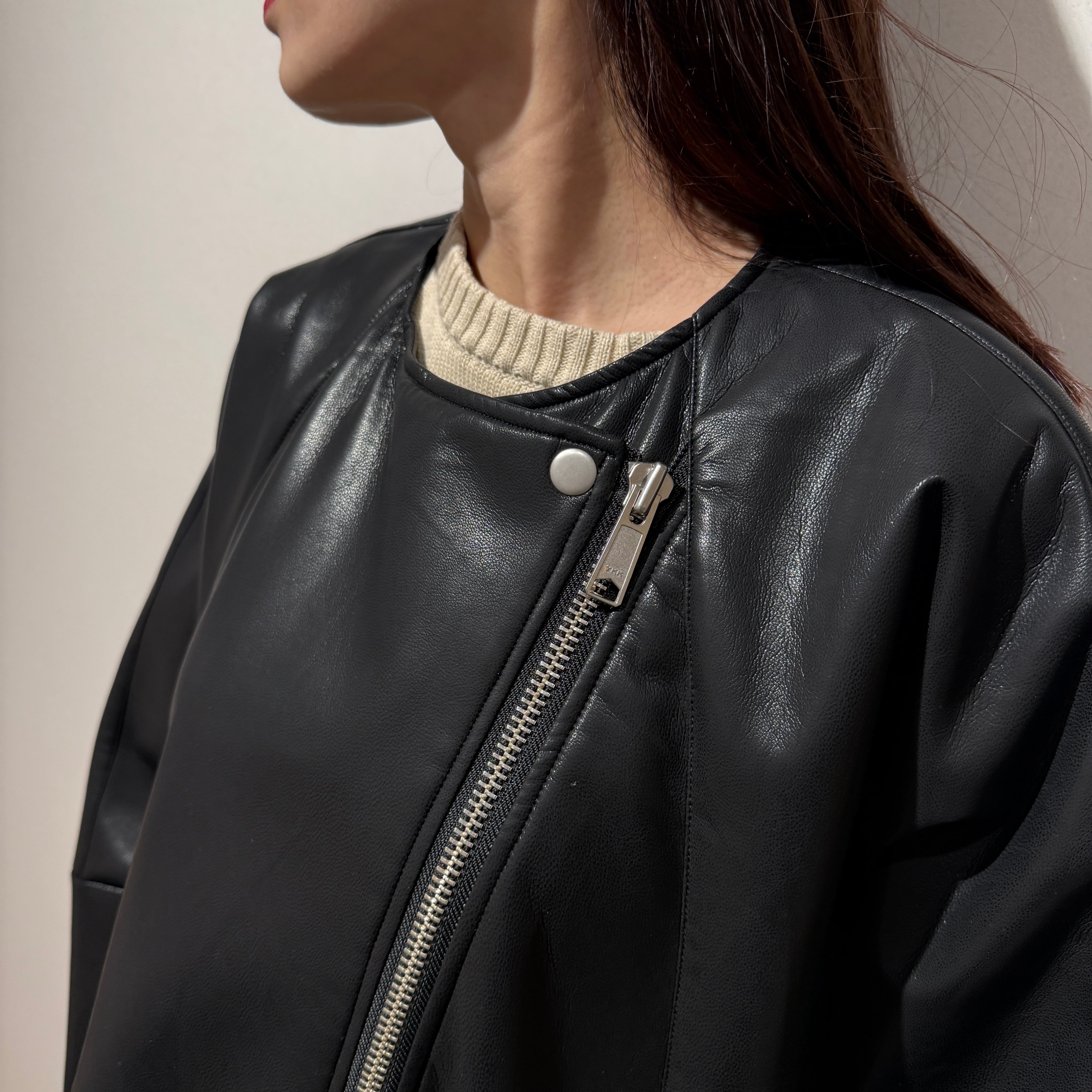 ロンハーマン　ライダースジャケット　ノーカラー 限定店舗】ノーカラーライダースジャケット | トワミーオンラインショップ