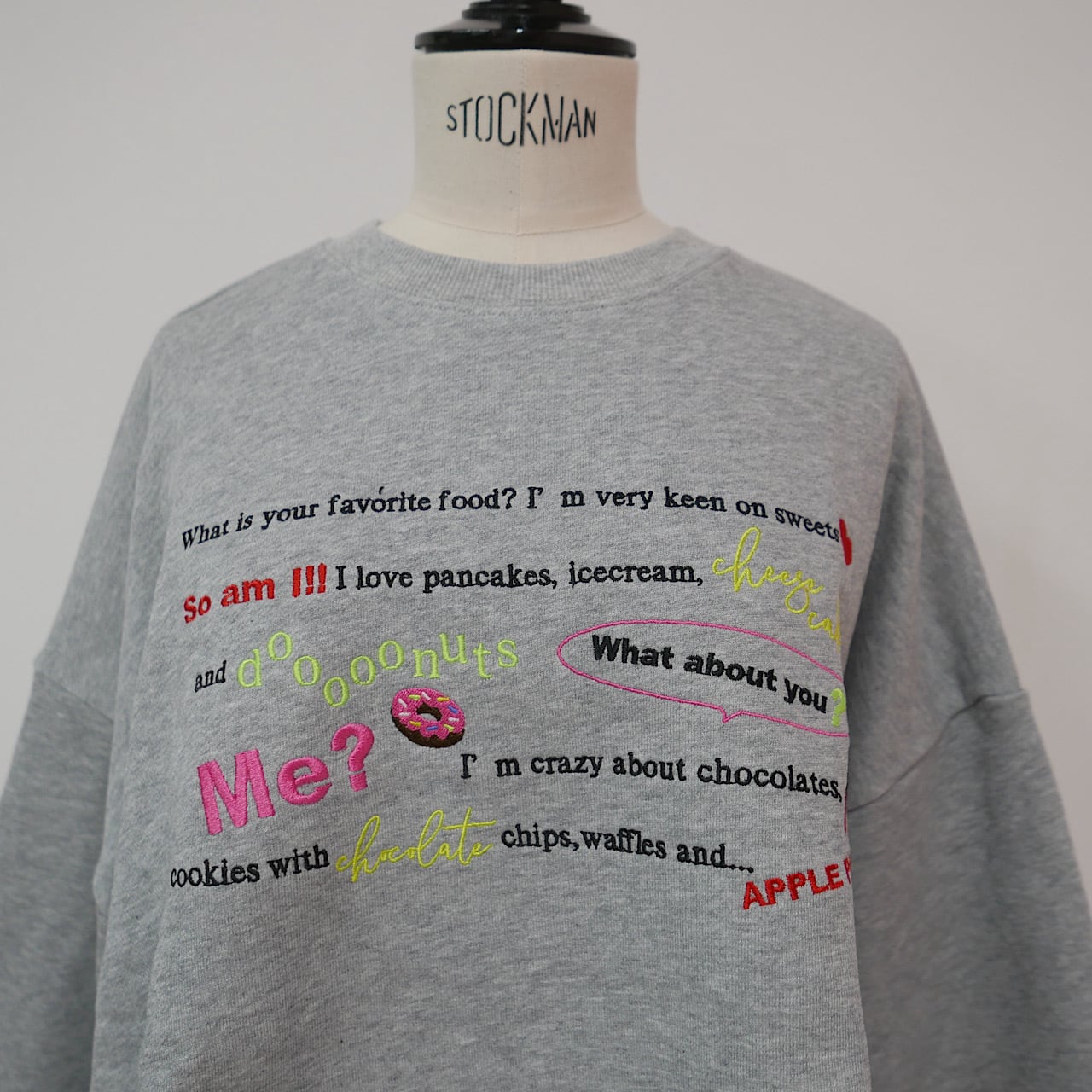 メッセージスウェットプルオーバー(グレー) | LINKABLE