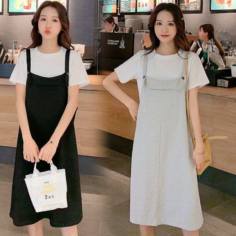 【新作】【送料無料】 夏の妊娠中の服妊娠中の授乳用ドレスストラップコットンプラスサイズの看護服ツーピースドレス 大きめサイズ サマー 夏物 AL expec370102068979