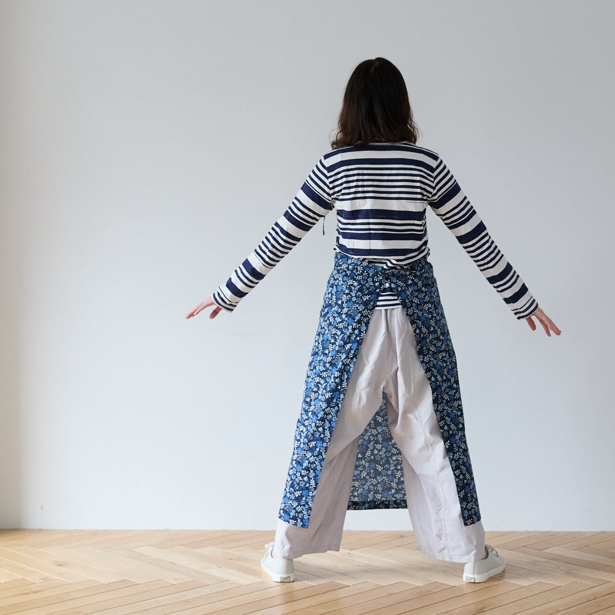 SQUARE APRON / LIBERTY Edinum (navy) | エプロン商会