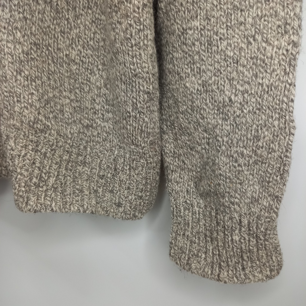 エルエルビーン　ラムウール　ニット　セーター　ボタン　ノルディック　グレー　XL