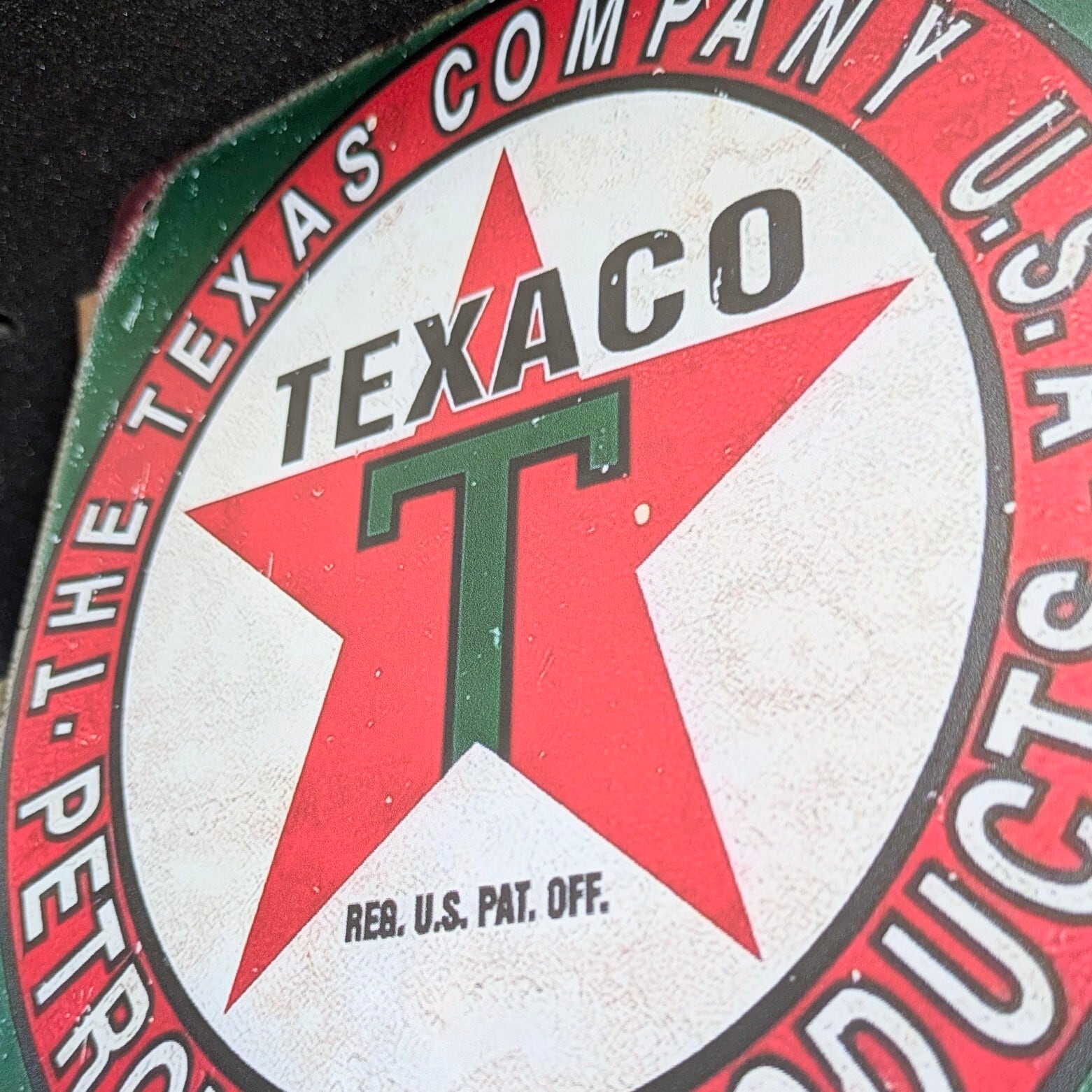 送料無料!ちょうどいいブリキ看板 【 TEXACO(テキサコ)】石油会社 / METAL SIGN / メタルサイン / ブリキ看板 / サインボード / ビンテージ加工〚アメリカン雑貨 アメトイ〛