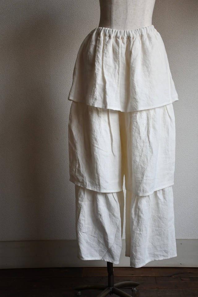 Tiered pants Col:White