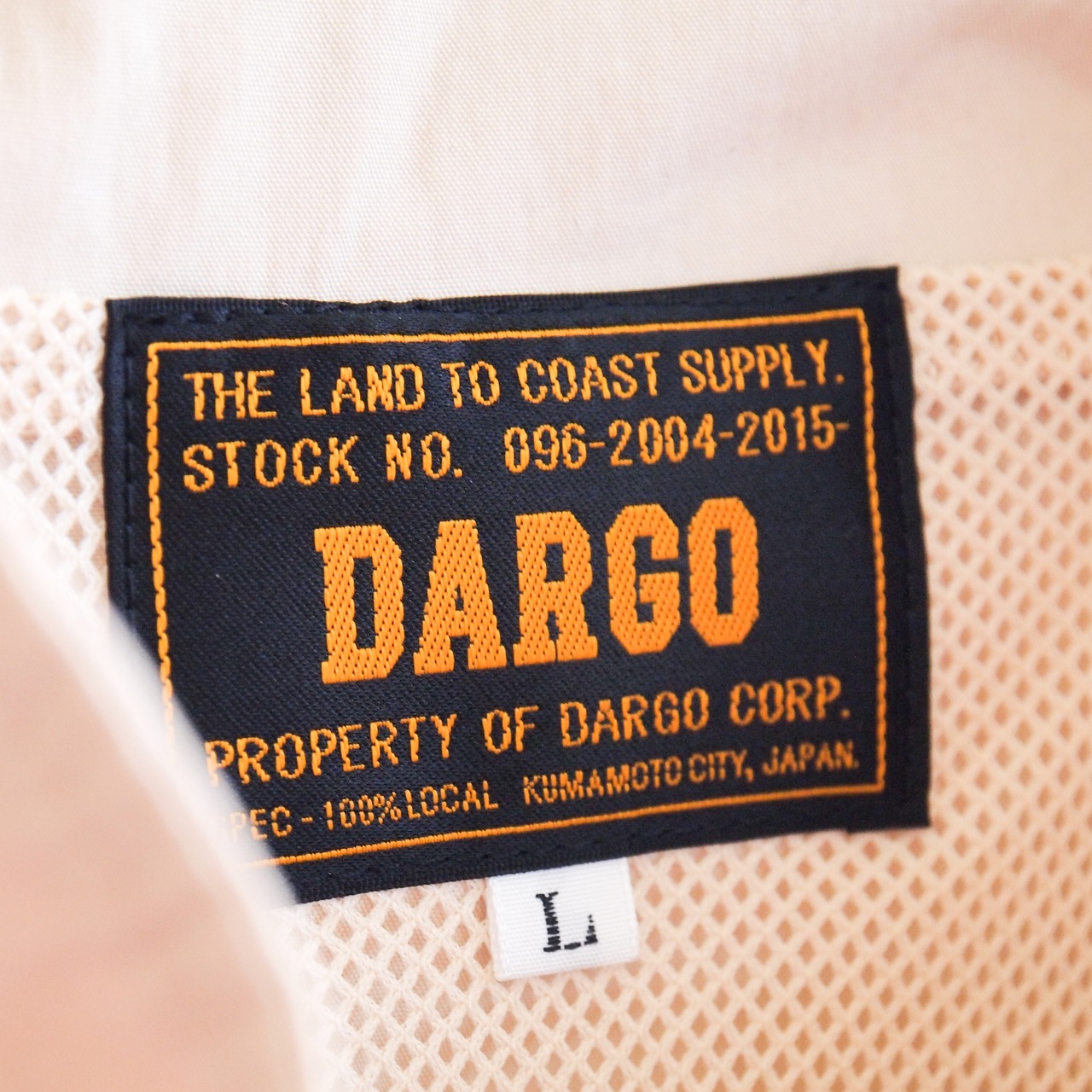 【DARGO】"COTTON / NYLON"  Active Jackets（NATURAL）