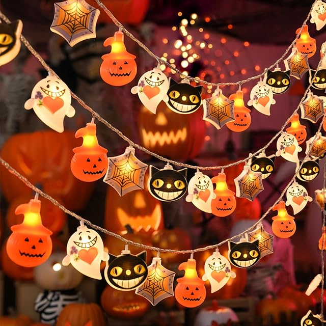 新着商品】ハロウィン 飾り カボチャ お化け ライト 2点セット LED
