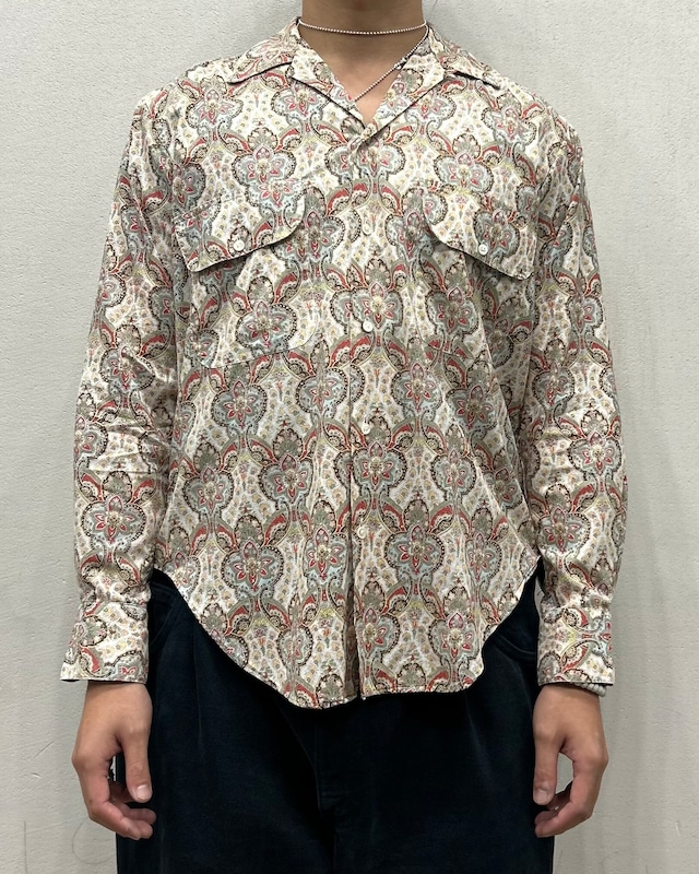 90's Ralph Lauren Paisley Pattern Open Collar Shirt【下北沢店】