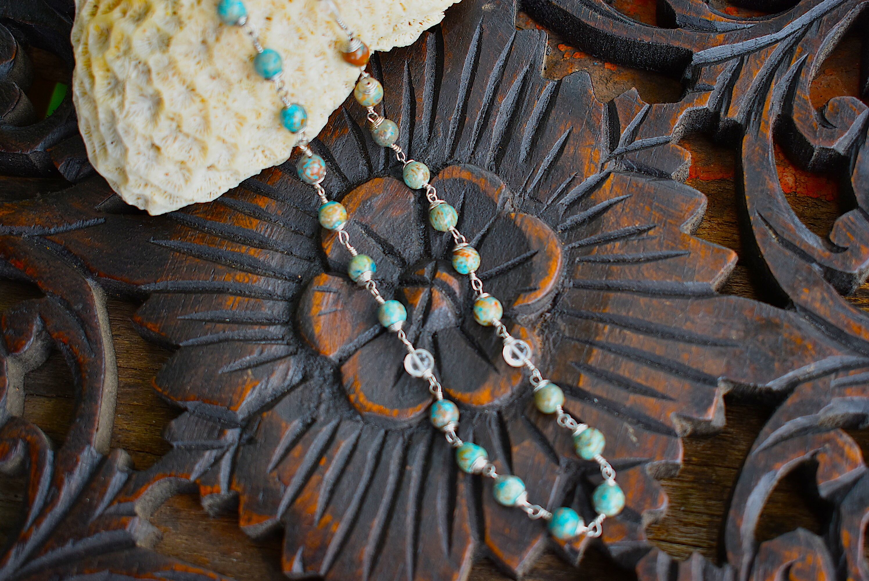 クリソコラ★アンティークワイヤーネックレスbn007