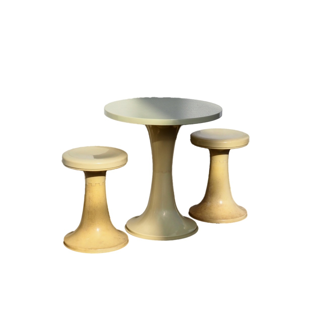 70s Space Age Tulip Table & Stools Garden Set