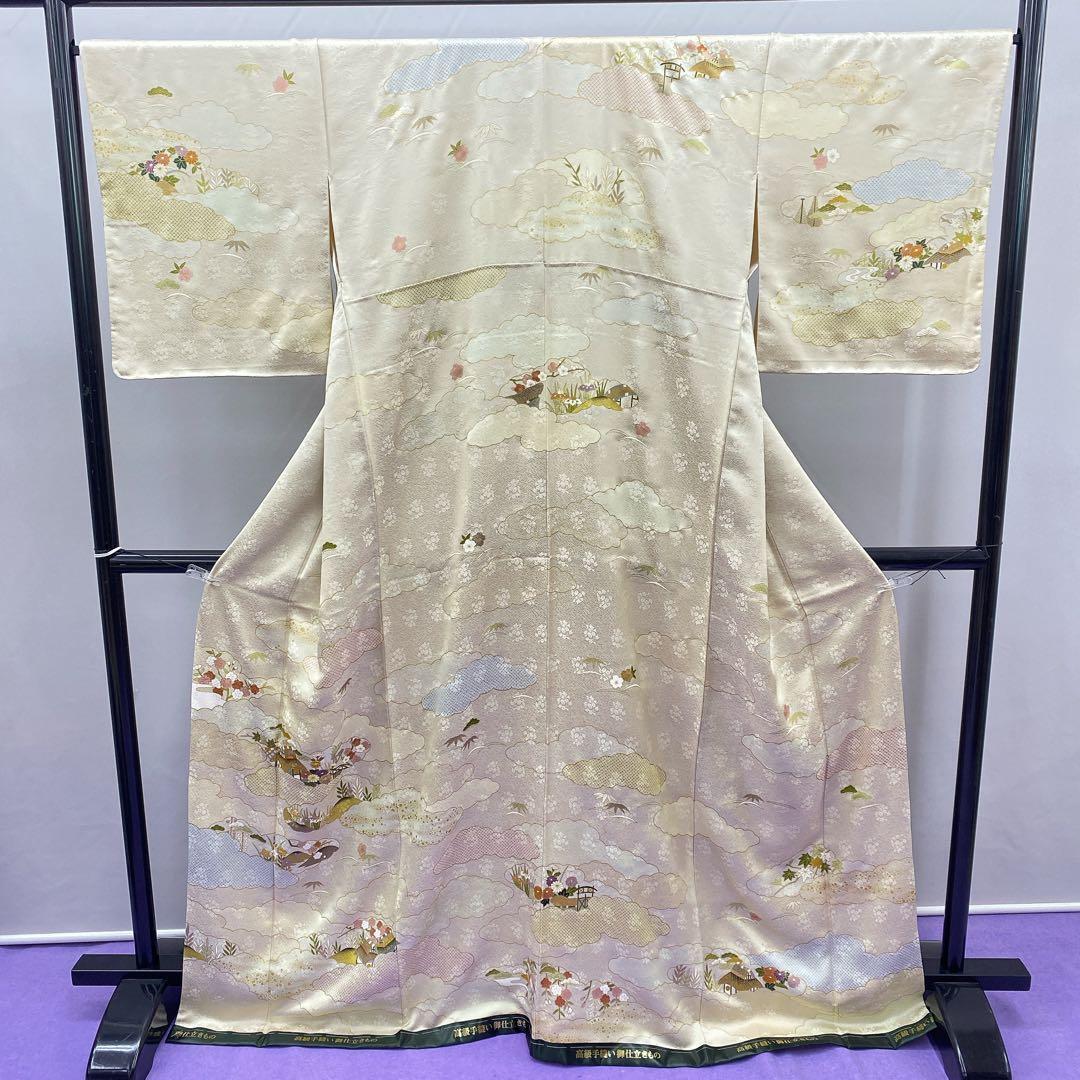☆4352☆ 花嫁暖簾 加賀 正絹 アンティーク風 レトロ 暖簾 のれん