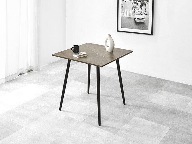 アンティーク　カフェテーブル　大理石&アイアン 75×75cmカフェテーブル 大理石調 グレー | カフェテーブル&チェア専門