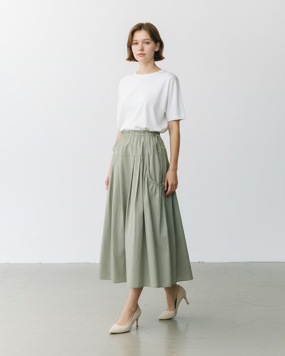 2026S/S ナイロンデザインフレアースカート no.1622899 | BOOGIE-WOOGIE