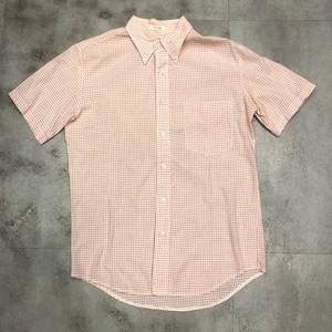 1960's SAKS FIFTH AVENUE  S/S  SHIRT  size : M