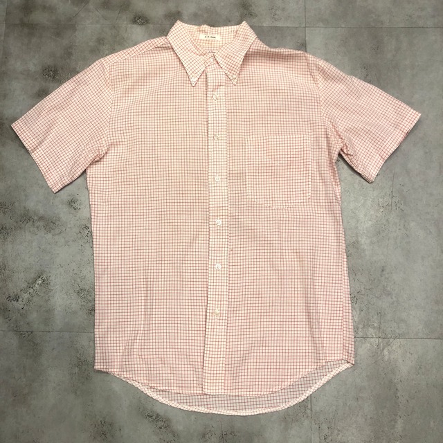 1960's SAKS FIFTH AVENUE  S/S  SHIRT  size : M