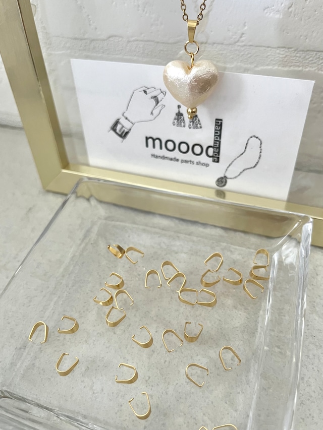 【10pcs】(3mm×7mm)USU304ステンレス製ゴールドバチカン金具/基礎パーツ/金属アレルギー対応