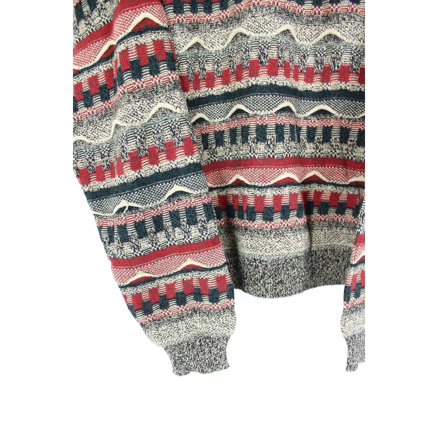 BACHRACH 3Dデザインコットンニットセーター 【ME-0172】 | cv