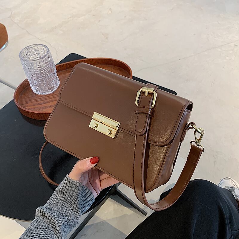 香港スタイルのレトロバッグ女性2020新しい流行のファッションネットレッドテクスチャワンショルダーメッセンジャーバッグワイルドインススモールスクエアバッグ Tiancai_Wing_Bag44594024875