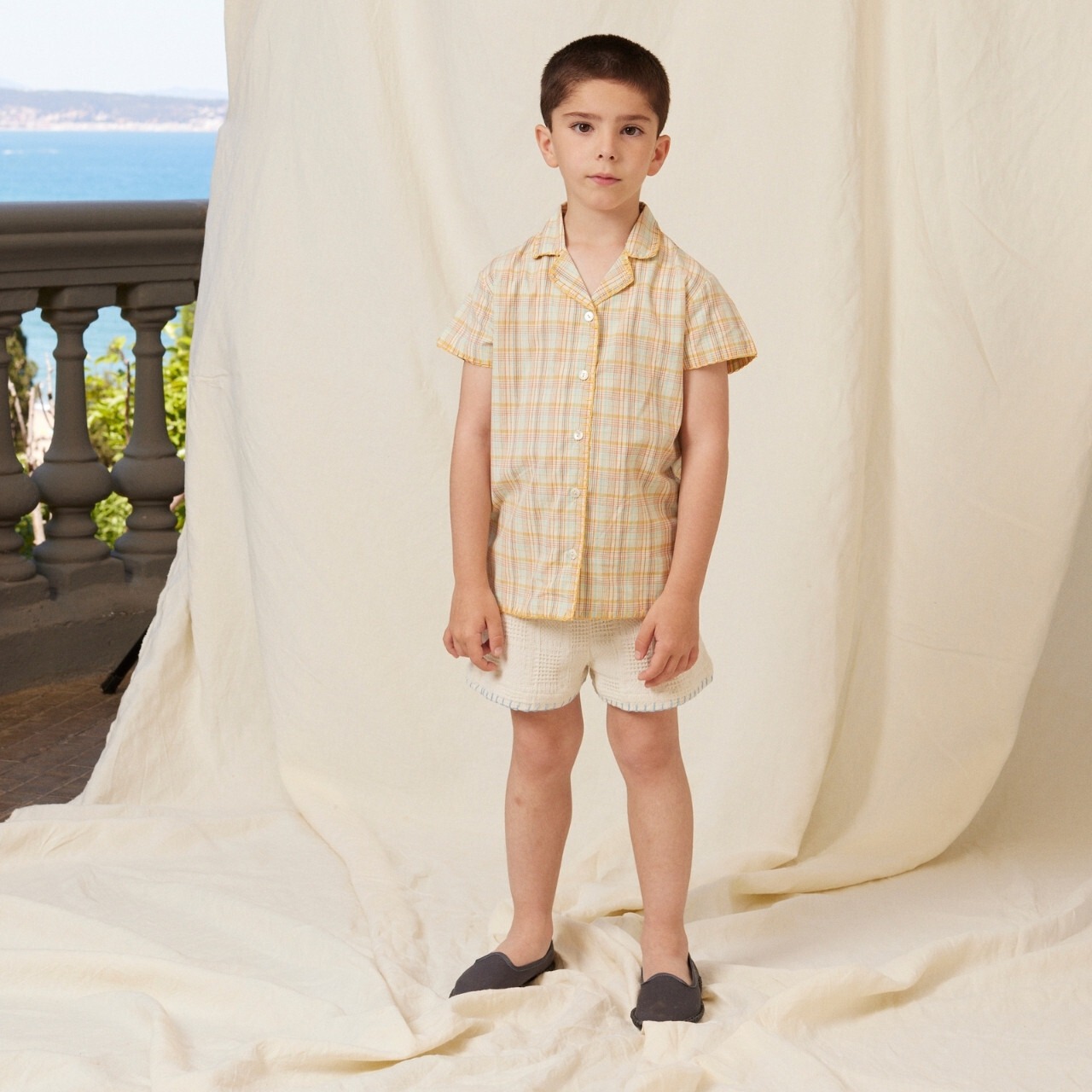 ＜BEBE ORGANIC＞Kids チェック ハンドステッチ シャツ Gio Shirt - 3
