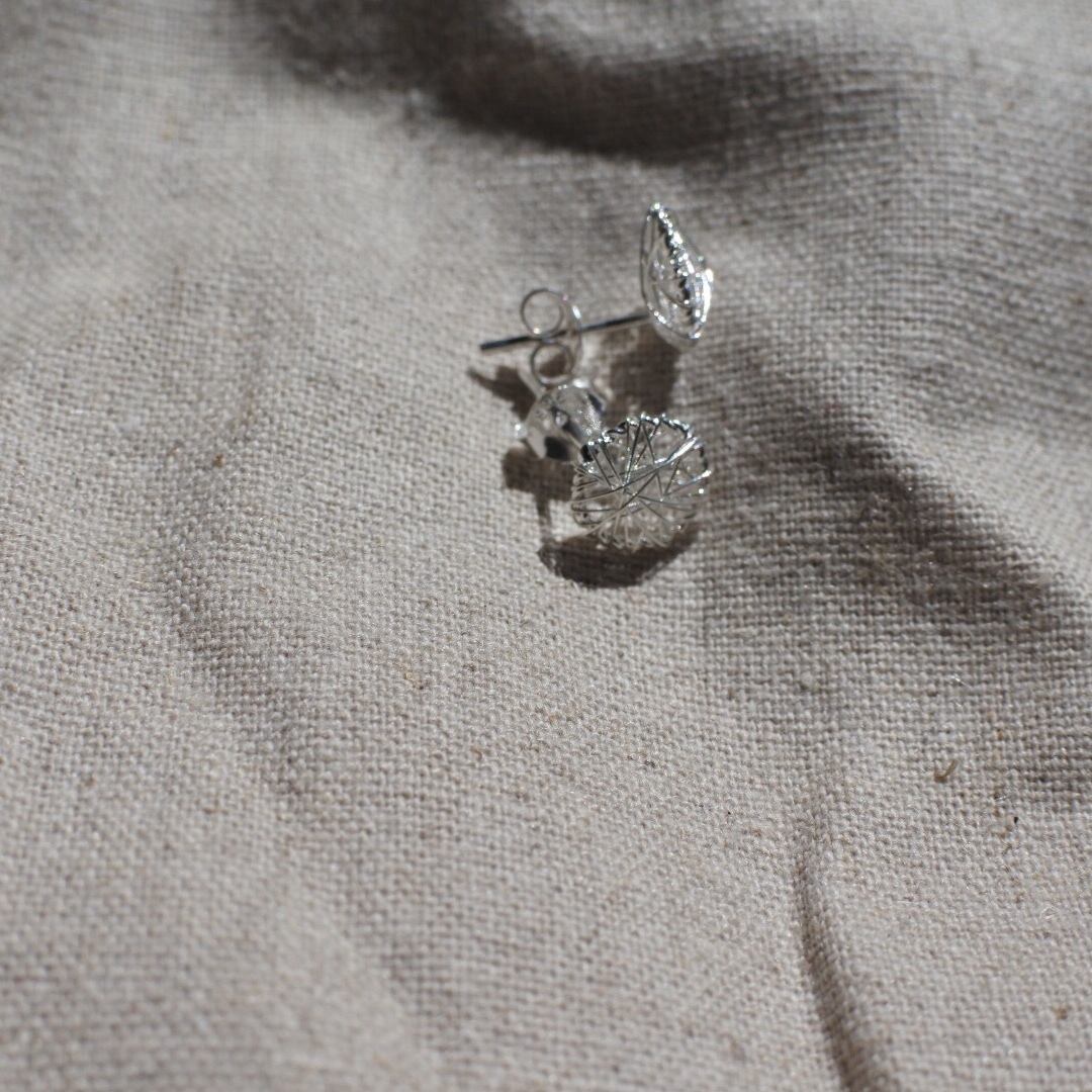 シルバー925 編み込みピアス